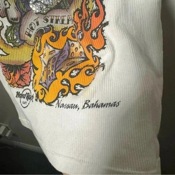 Vintage Y2K hard rock bling tank top skull goth punk M - Picture 3 of 6